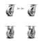 Service Caster 5 Inch Kingpinless V Groove Semi Steel Wheel Caster Swivel Locks 2 Rigid, 2PK SCC-KP30S520-VGR-BSL-2-R-2 - alternate 1
